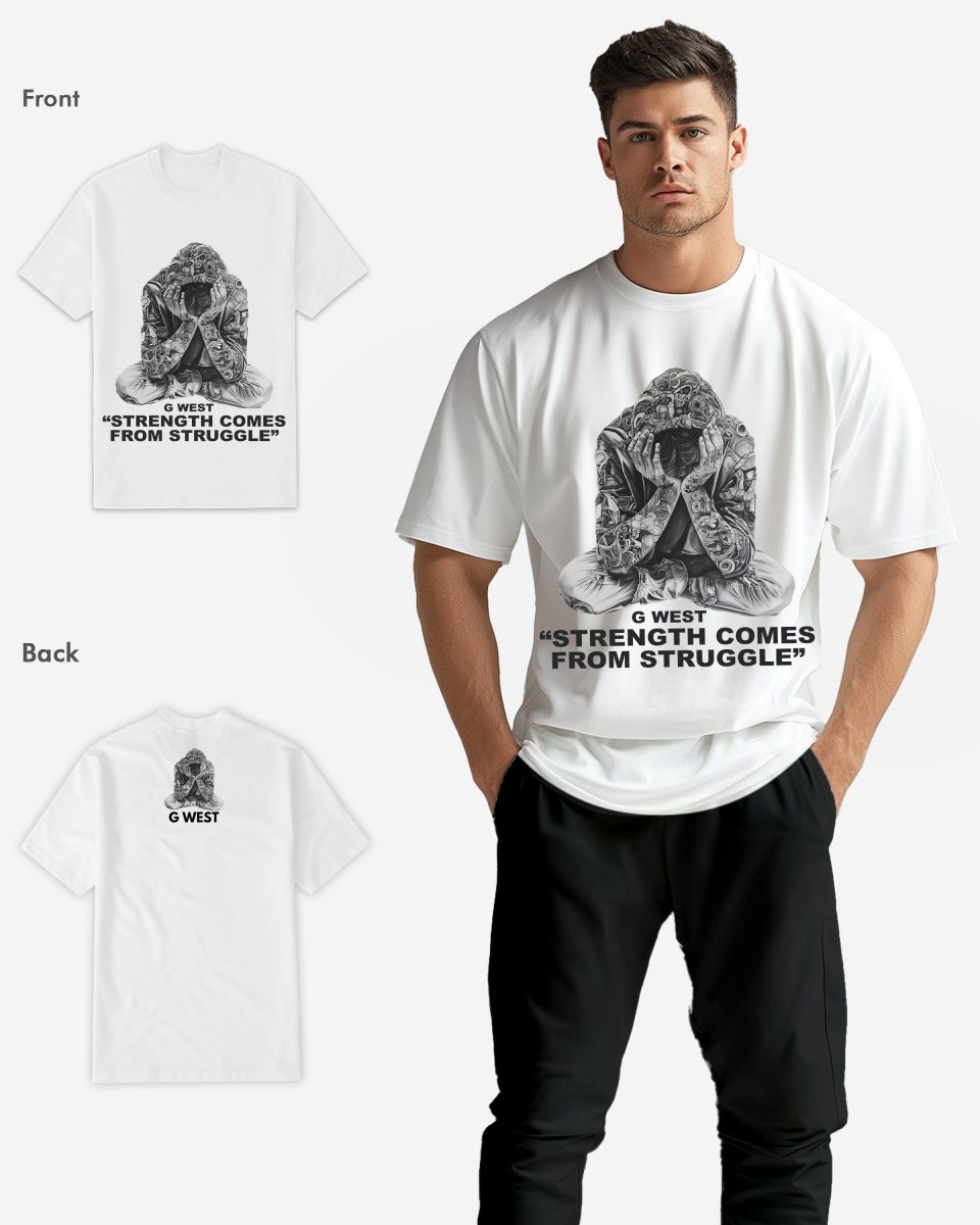 G West Strength Come From Struggle Oversize Tee - G West