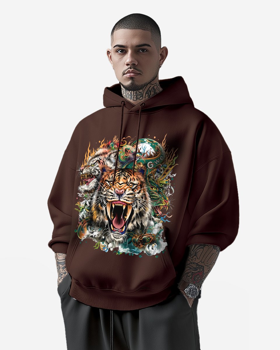 G WEST TIGER DRAGON OVERSIZE HOODIE - G West