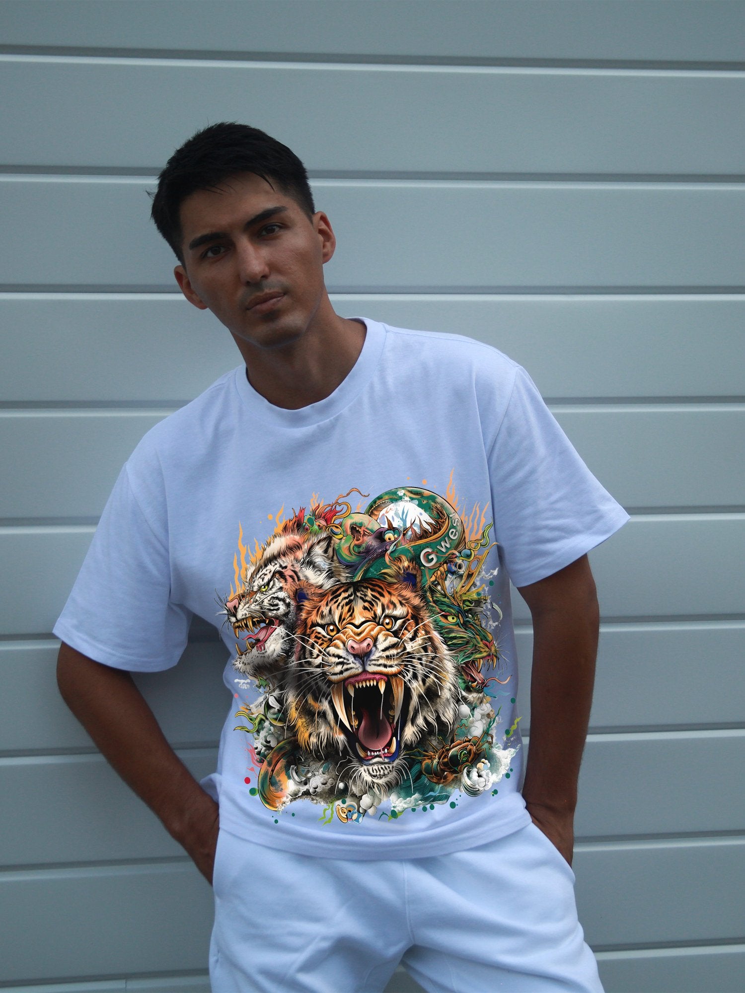 G WEST TIGER DRAGON TEE - G West