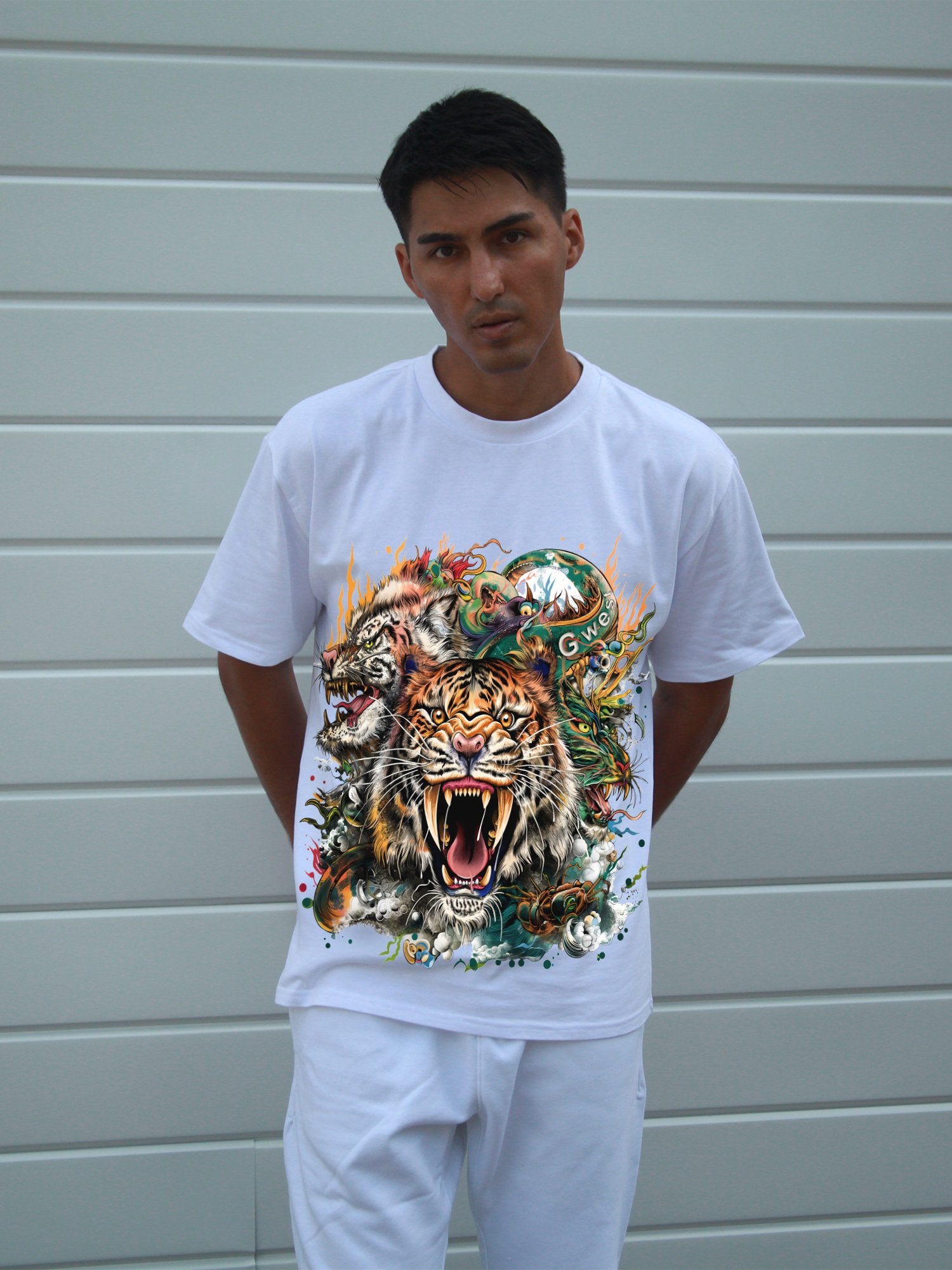 G WEST TIGER DRAGON TEE - G West