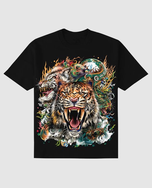 G WEST TIGER DRAGON TEE - G West