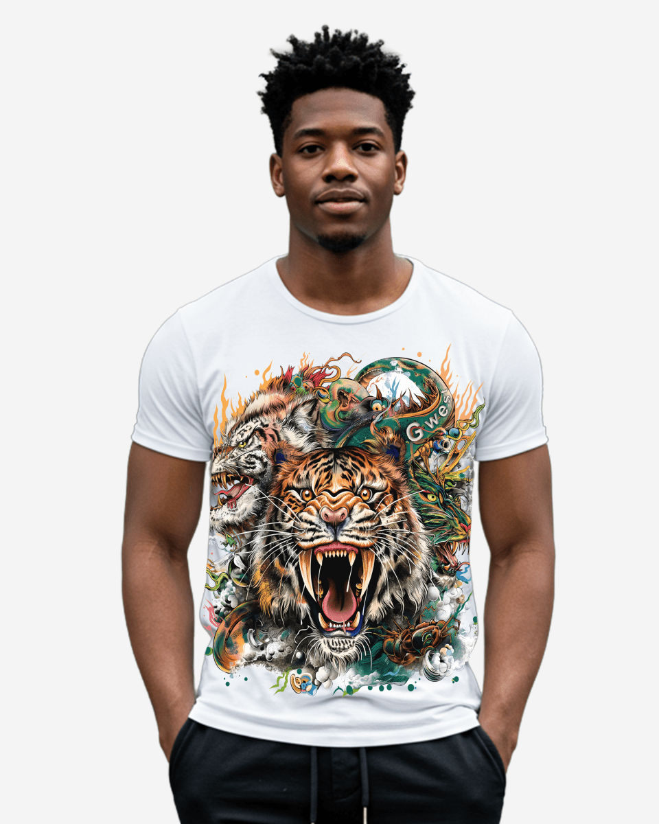 G WEST TIGER DRAGON TEE - G West