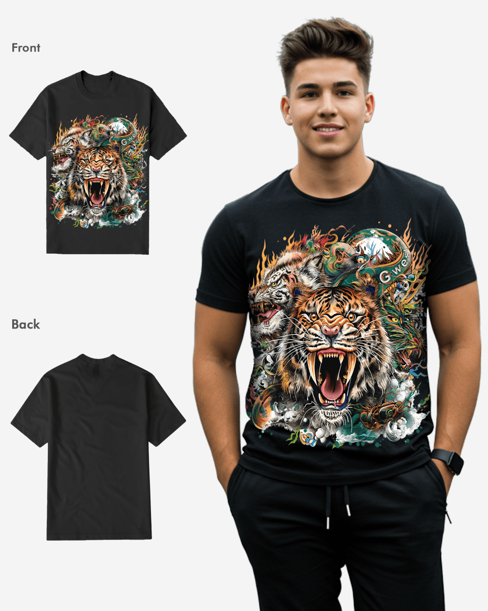 G WEST TIGER DRAGON TEE - G West