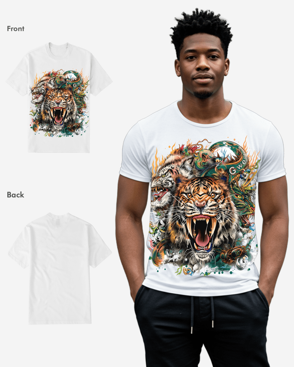 G WEST TIGER DRAGON TEE - G West