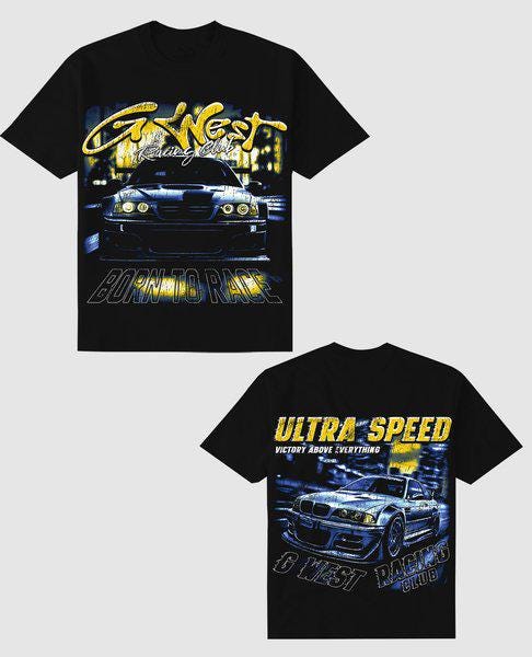 G West Ultra Speed Premium Tee Front And Back Print - G West