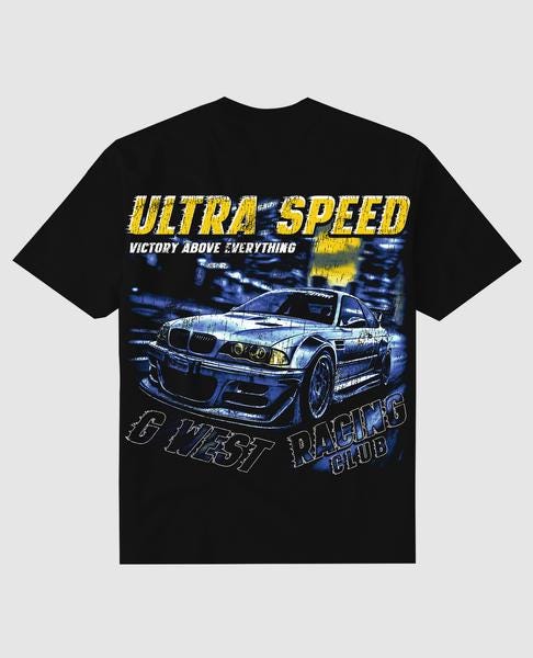 G West Ultra Speed Premium Tee Front And Back Print - G West