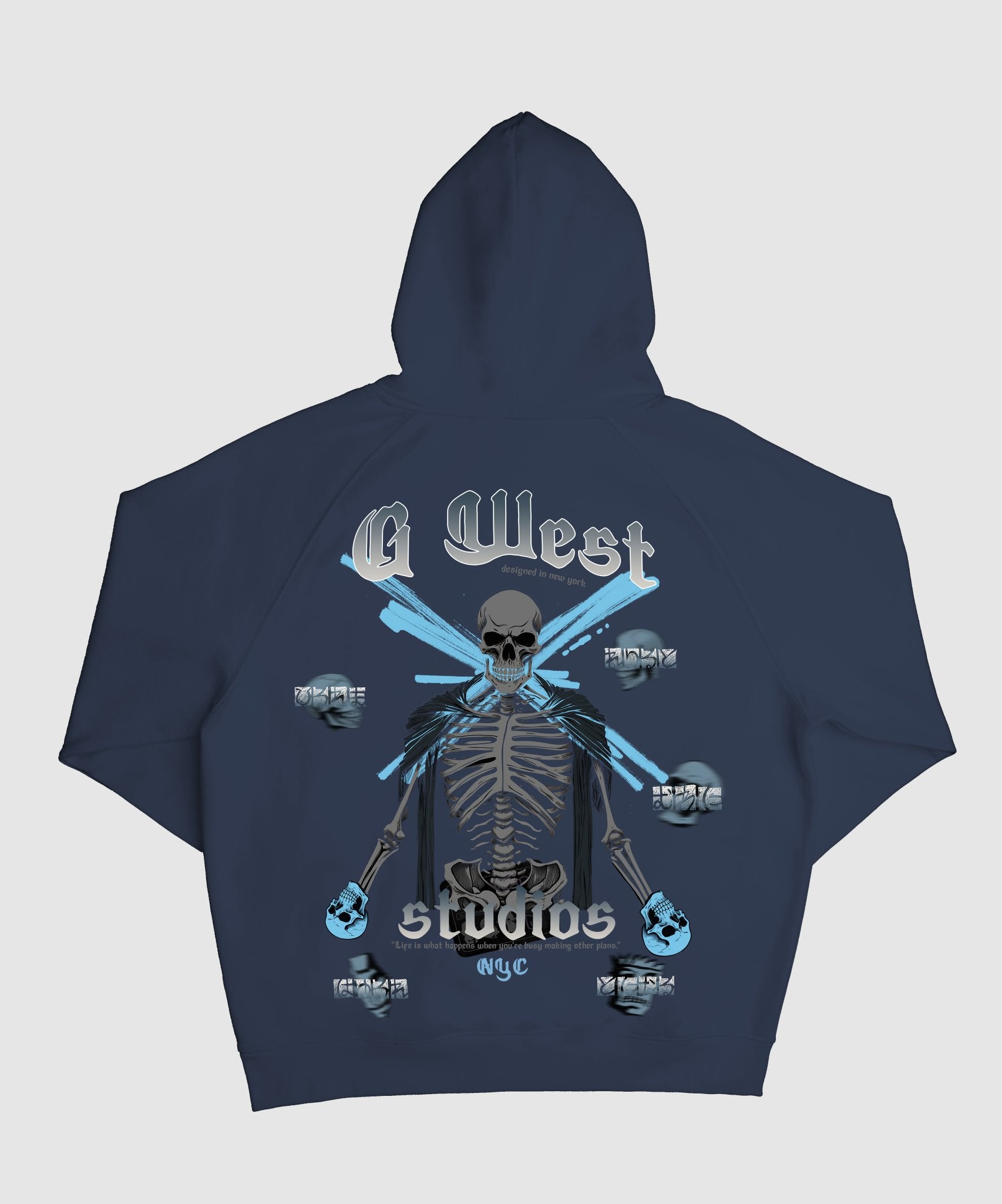 G West UNC Skull Hoodie : GWHLHD5045 - 1 COLORS - G West