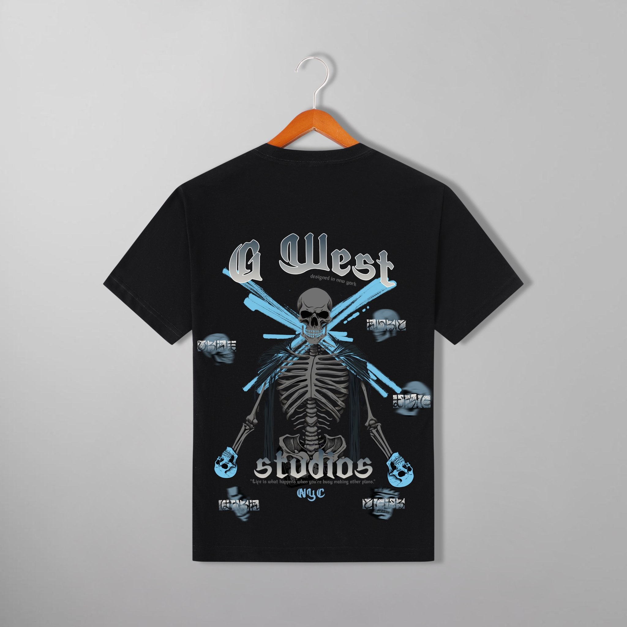 G WEST UNC SKULL TEE - G West