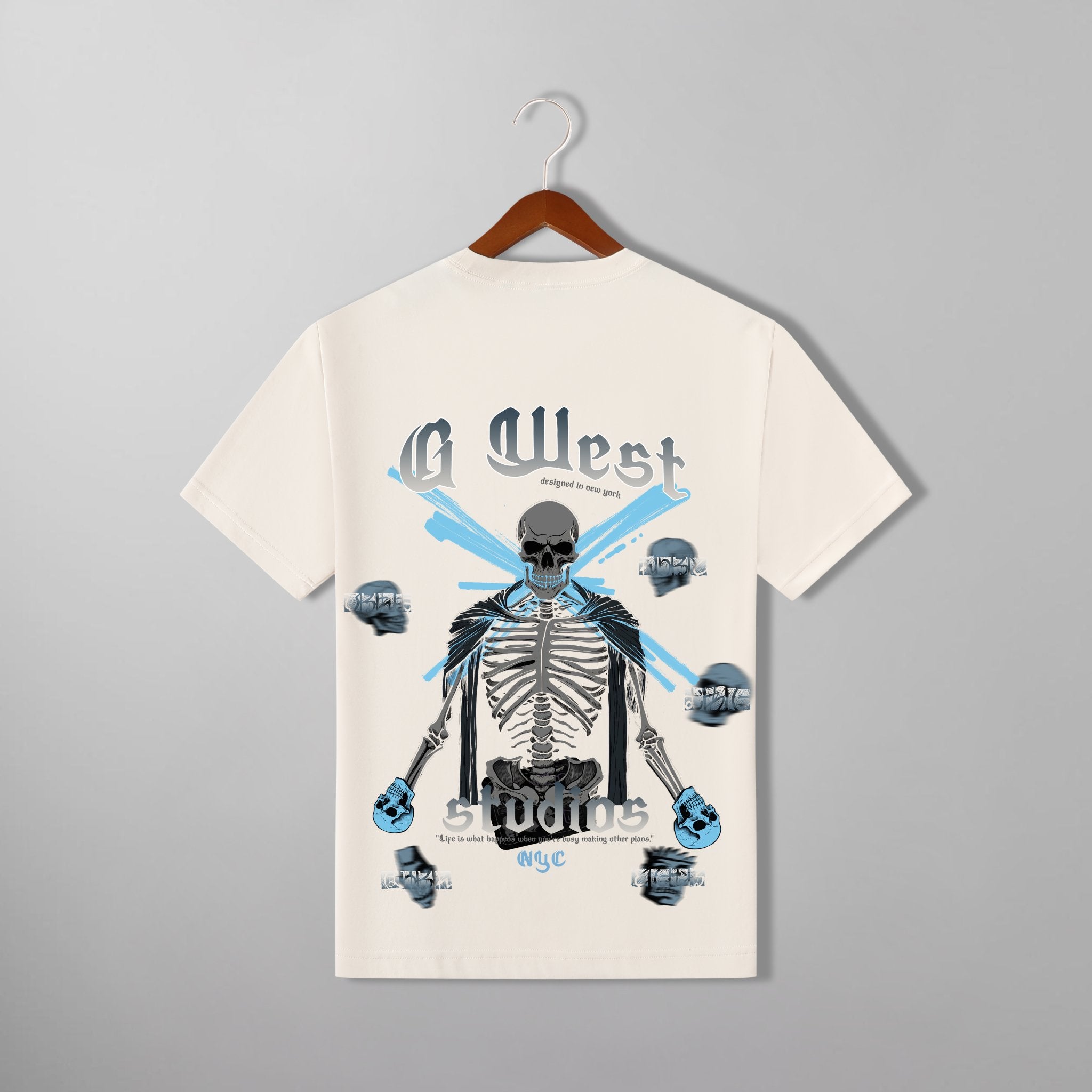 G WEST UNC SKULL TEE - G West