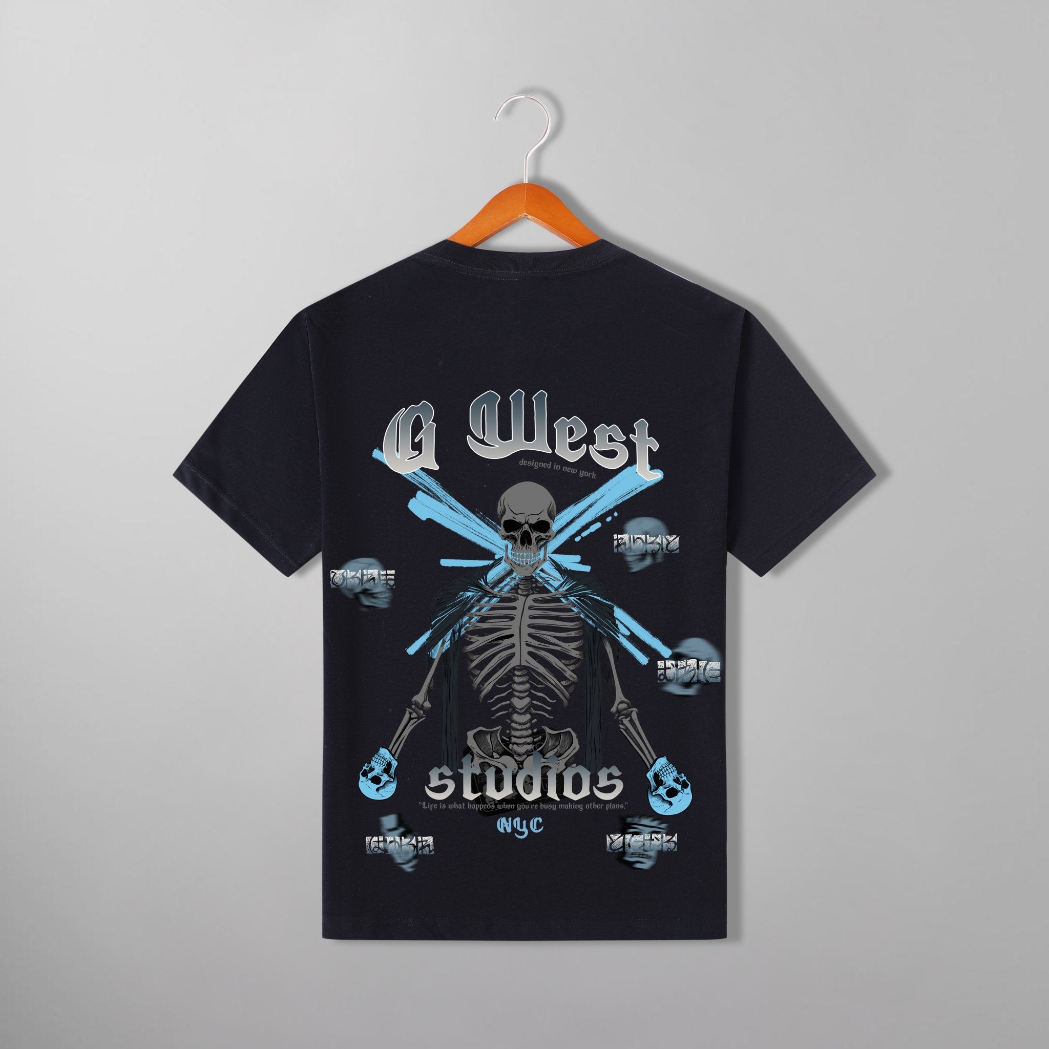 G WEST UNC SKULL TEE - G West