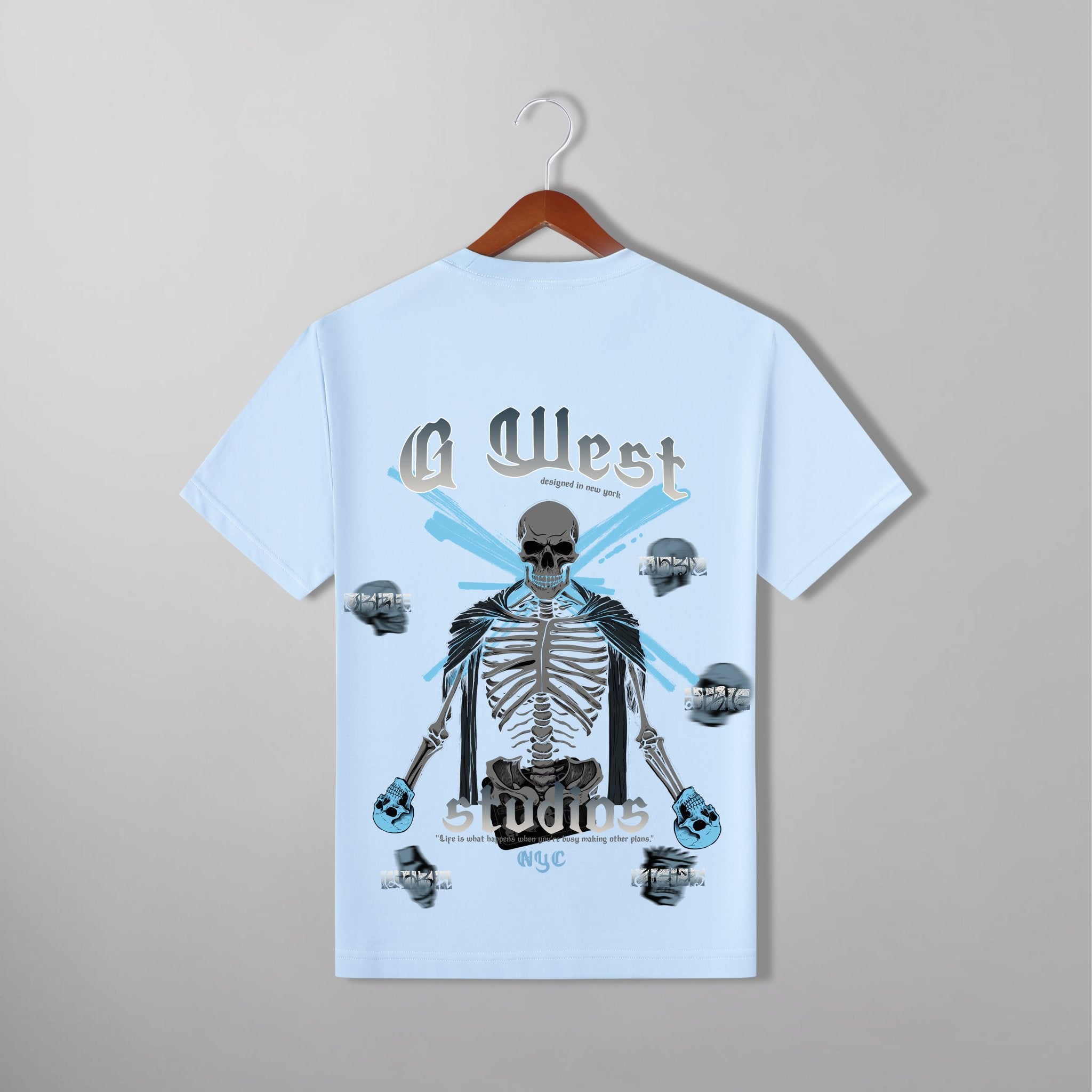 G WEST UNC SKULL TEE - G West