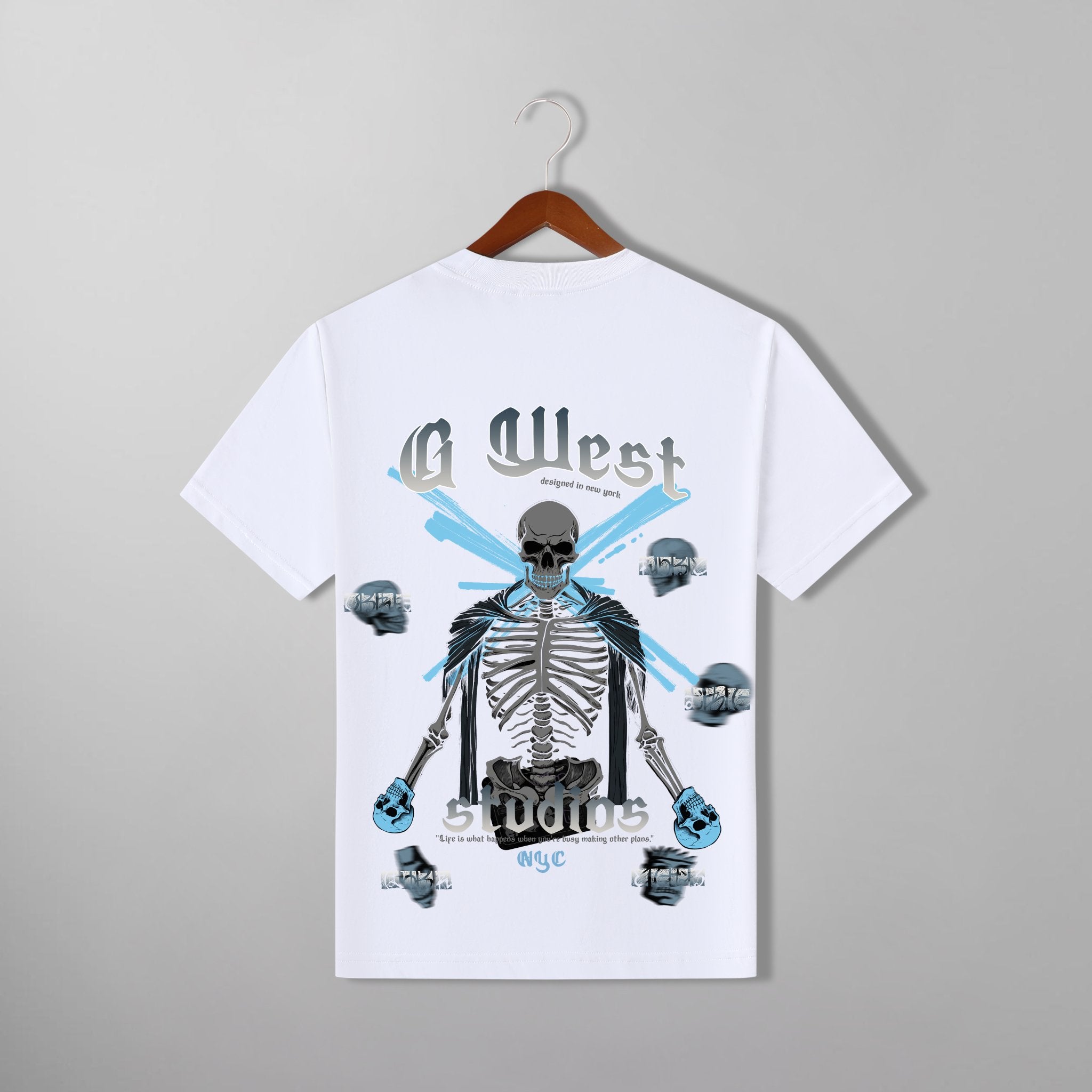 G WEST UNC SKULL TEE - G West