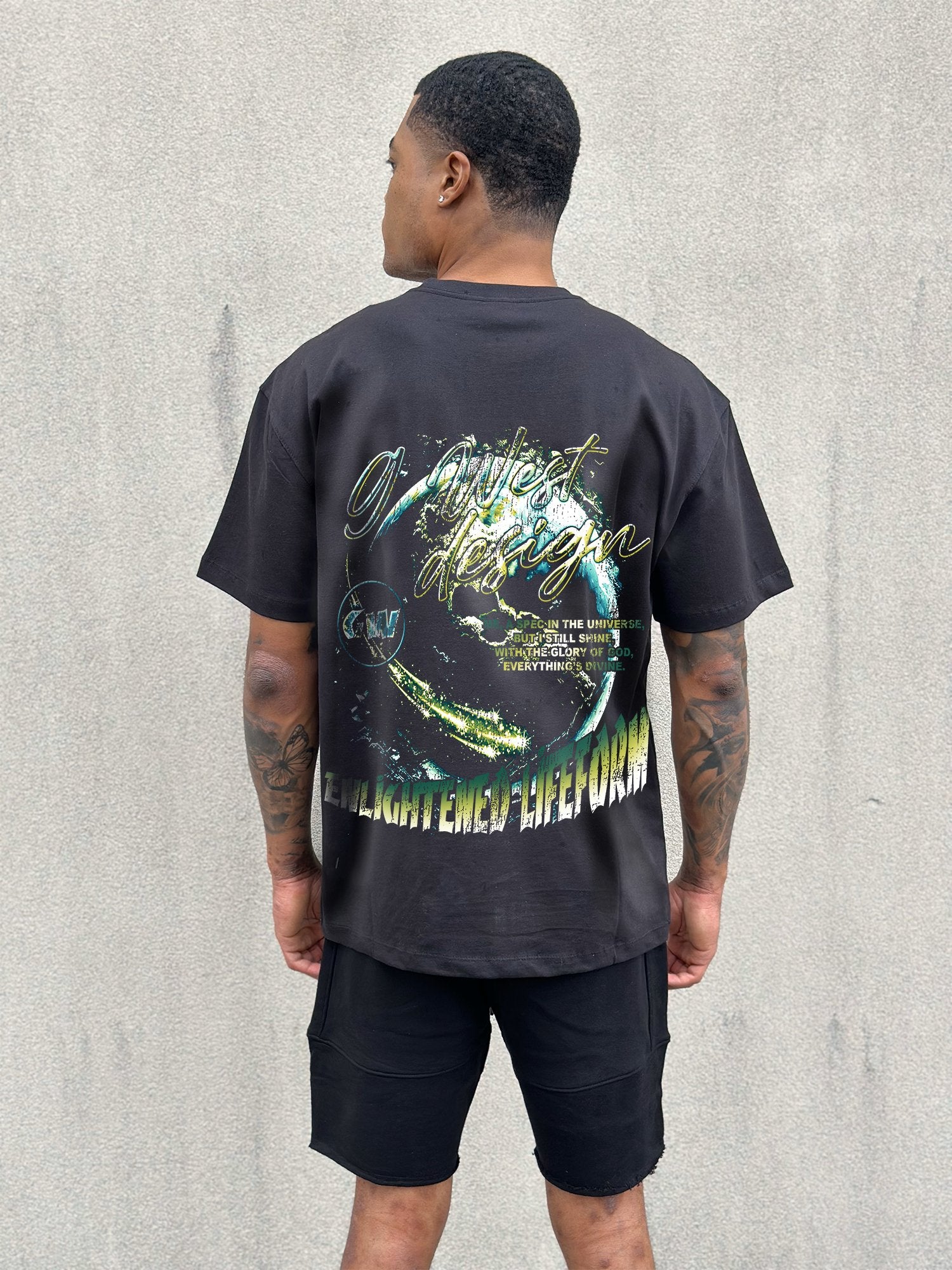 G WEST UNIVERSE PREMIUM TEE FRONT AND BACK PRINT - G West