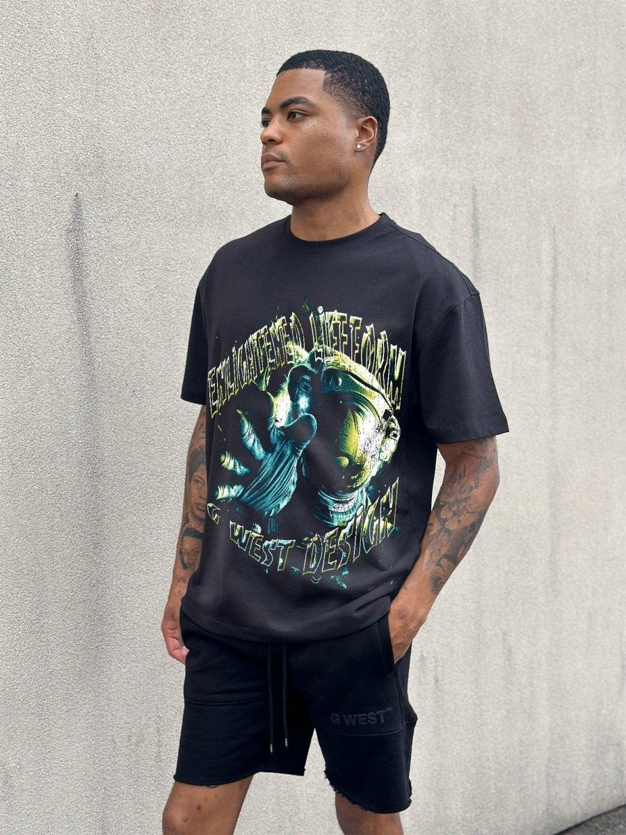 G West Universe Premium Tee Front And Back Print - G West