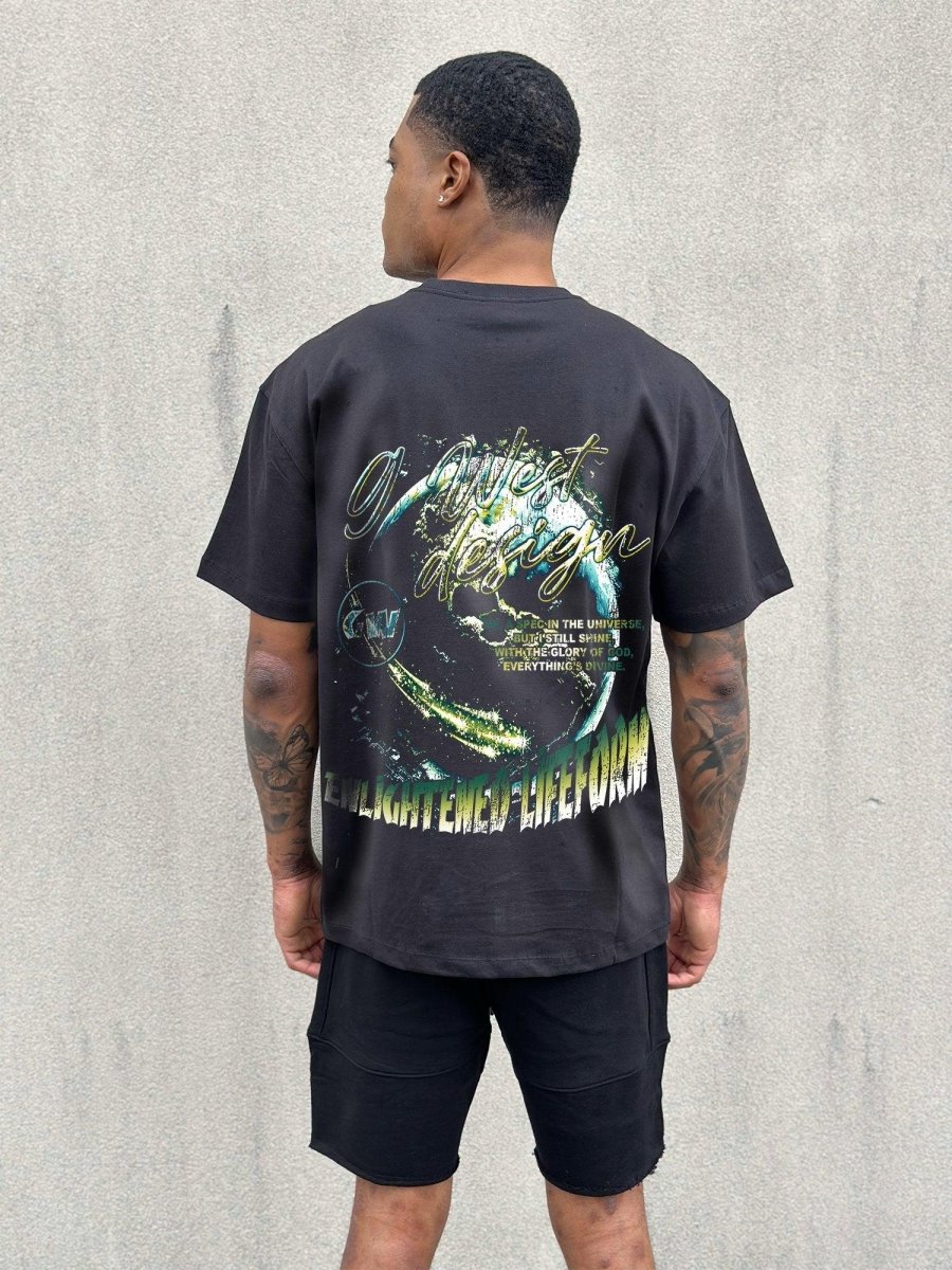 G West Universe Premium Tee Front And Back Print - G West