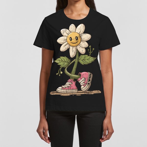 G West Walking Flower Basic T Shirt - DTWASBST9062 - G West