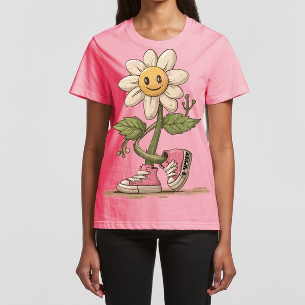 G West Walking Flower Basic T Shirt - DTWASBST9062 - G West