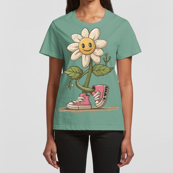 G West Walking Flower Basic T Shirt - DTWASBST9062 - G West