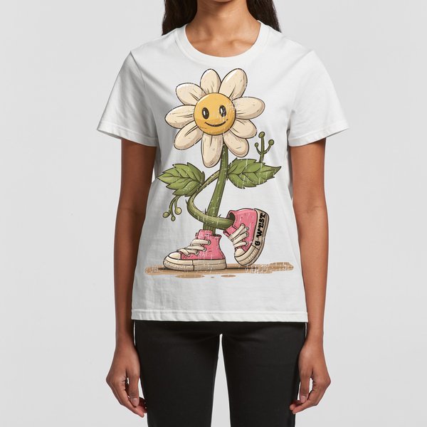 G West Walking Flower Basic T Shirt - DTWASBST9062 - G West