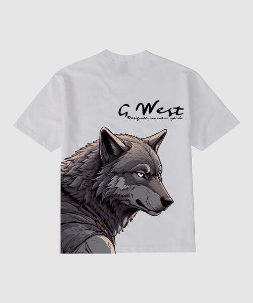 G WEST WOLF T SHIRT : GWPPT9033 - 4 COLORS - G West