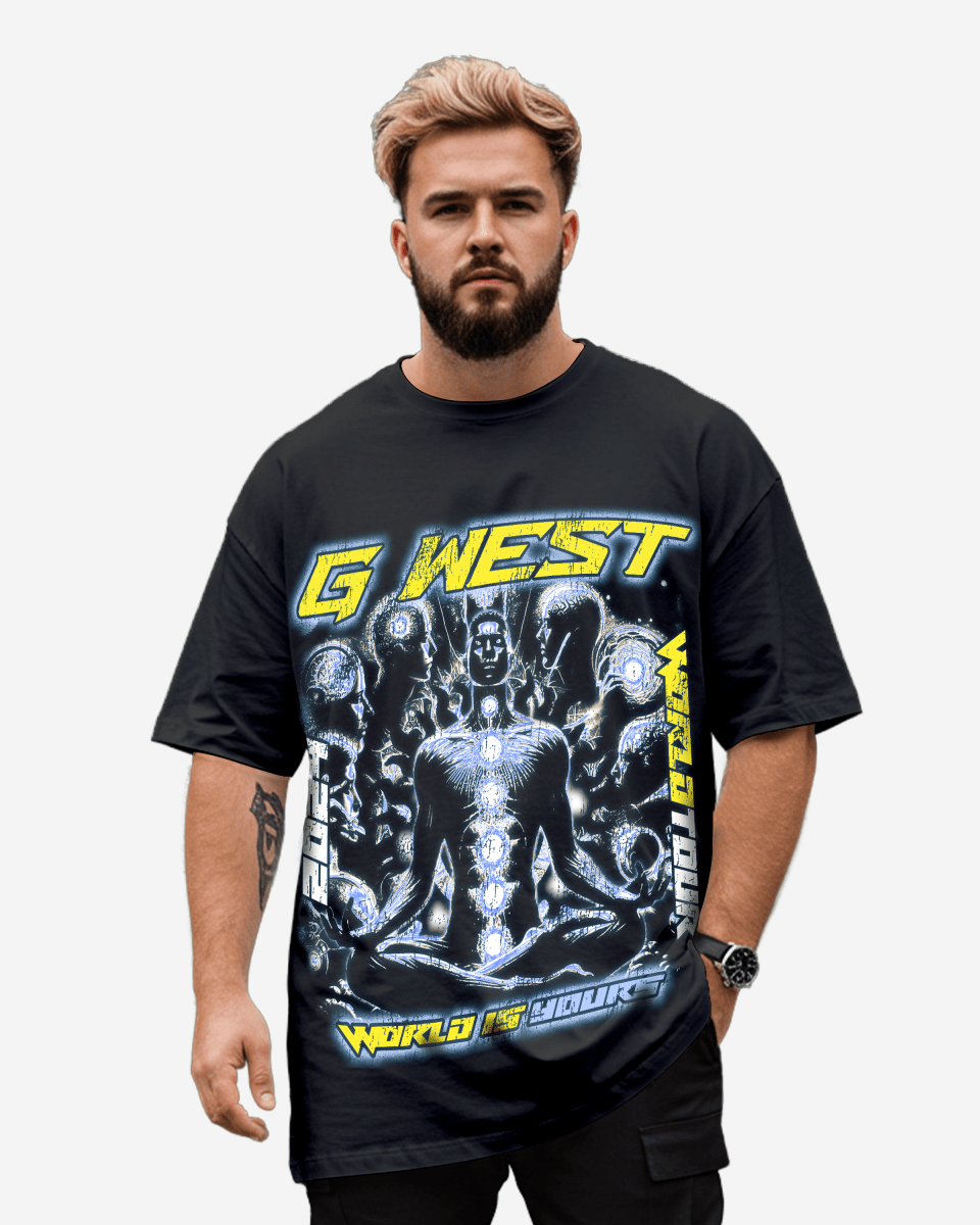 G West World is Yours Black Tee Big and Tall - G West