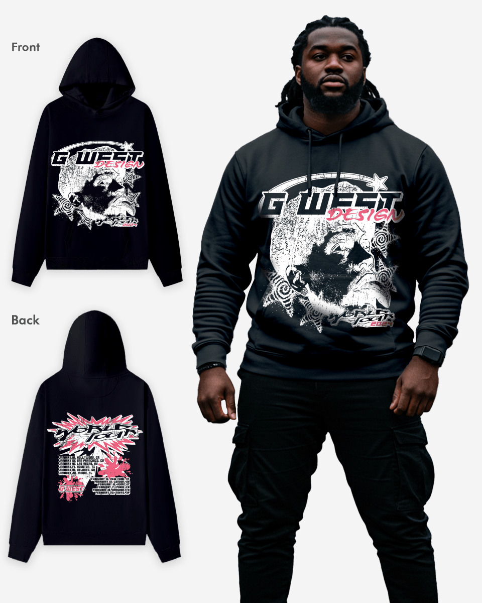 G West World Tour Hoodie Big and Tall - G West