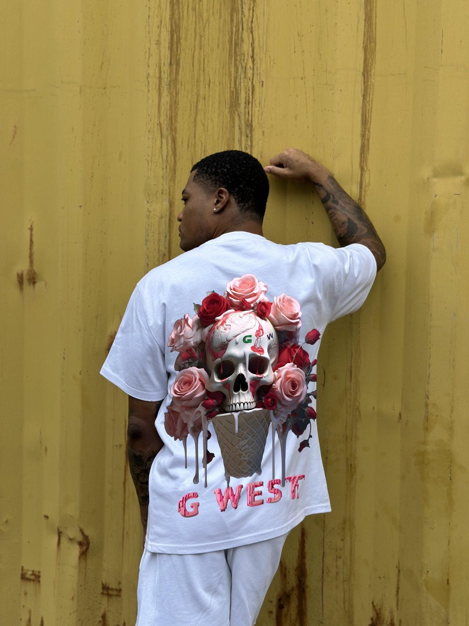 G WEST OVERSIZED ICE CREAM SKULL TEE - G West