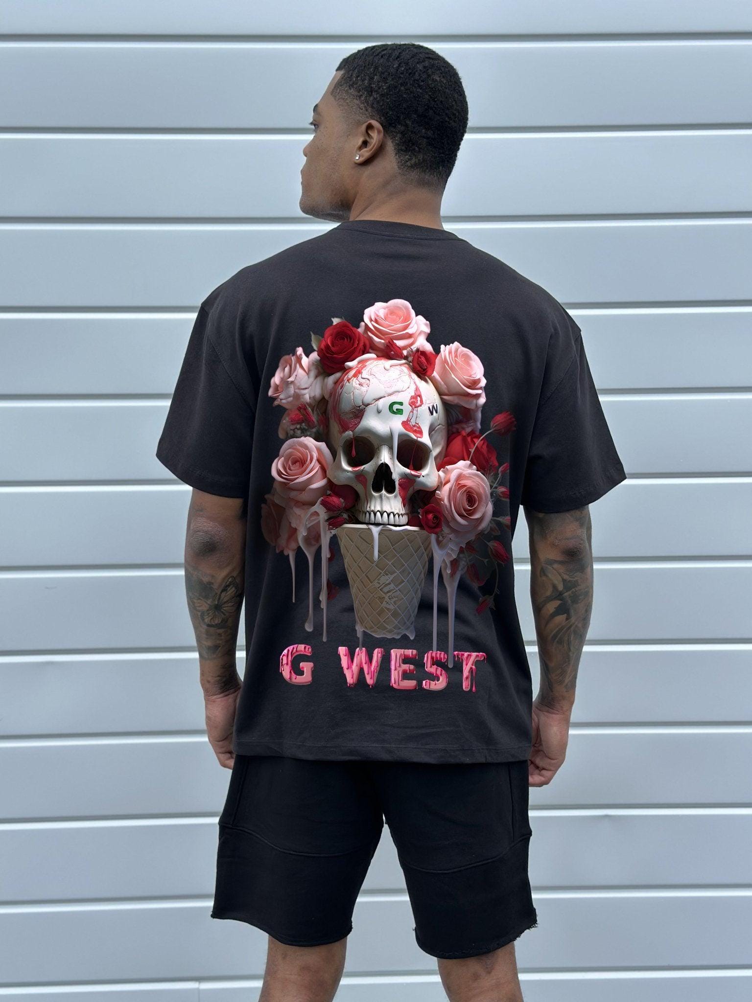 G WEST OVERSIZED ICE CREAM SKULL TEE - G West