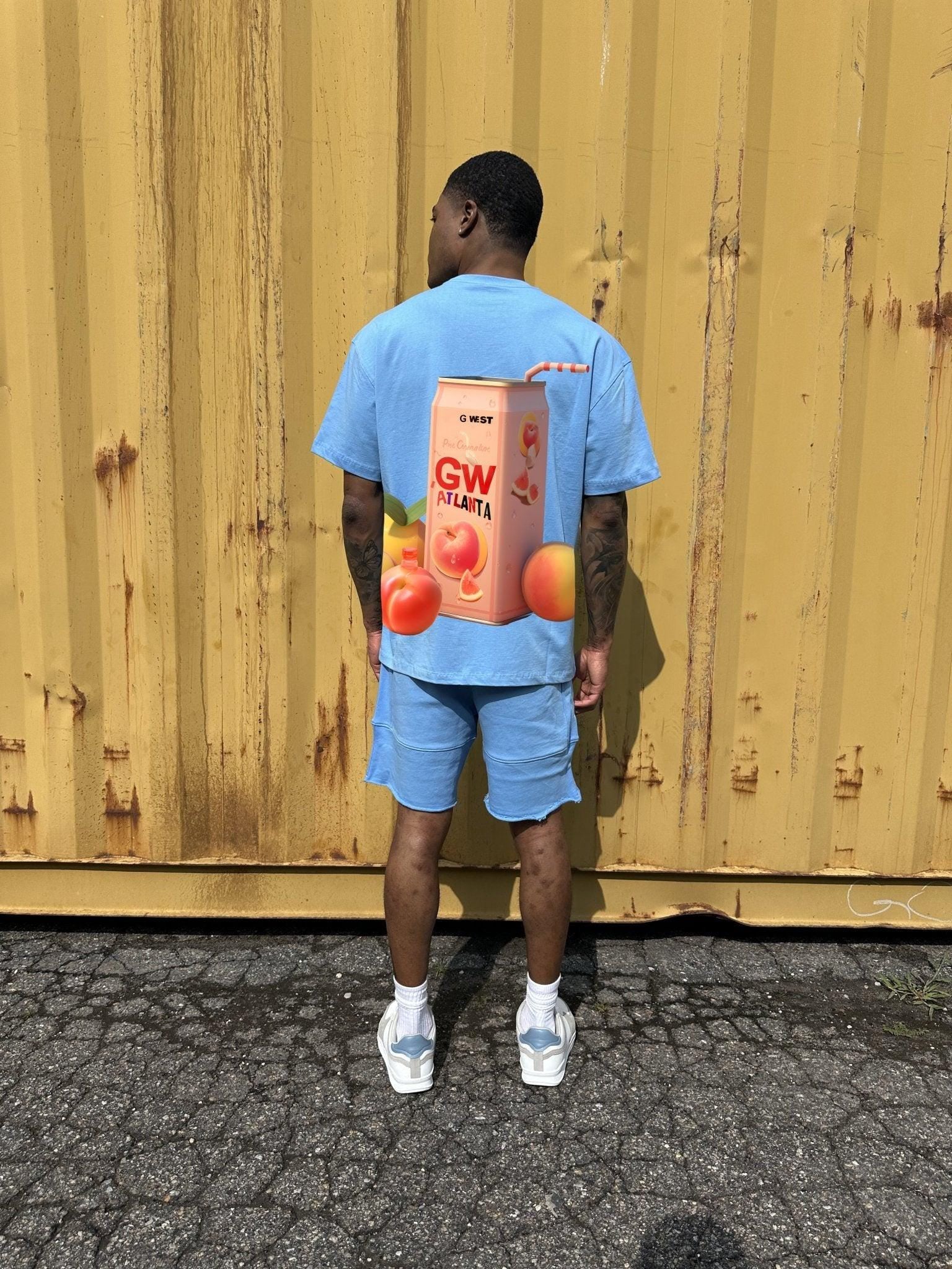 G WEST OVERSIZED ATLANTA PEACH TEE - G West