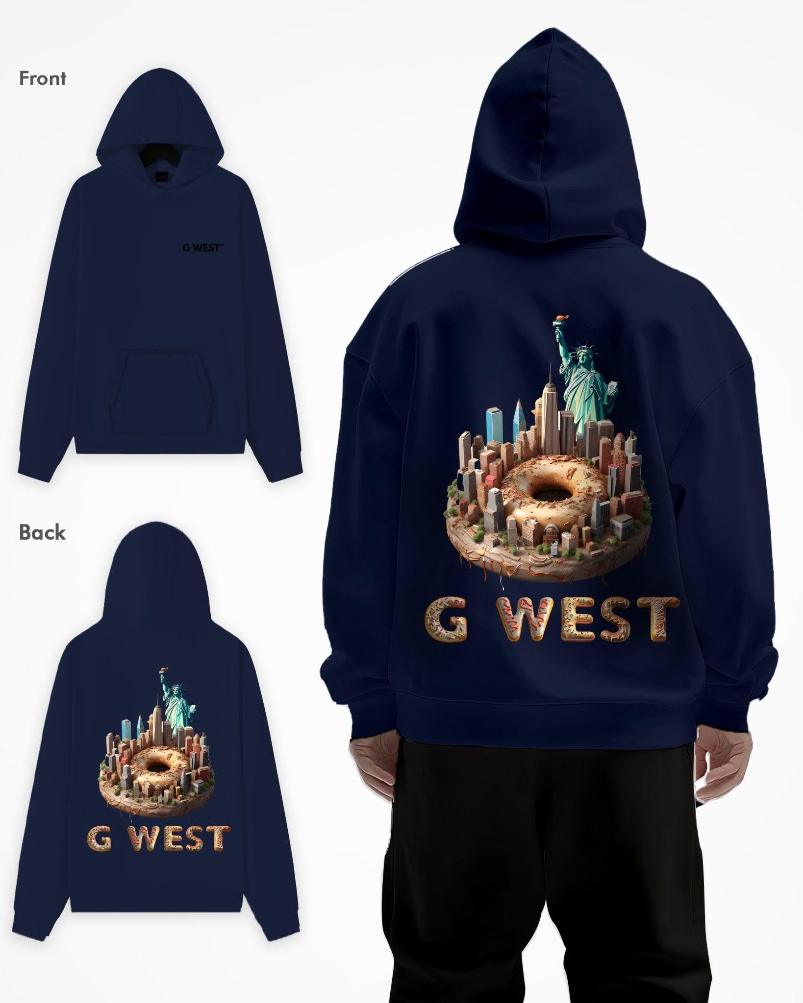 G WEST NYC DONUT HEAVY PREMIUM OVERSIZE HOODIE - G West