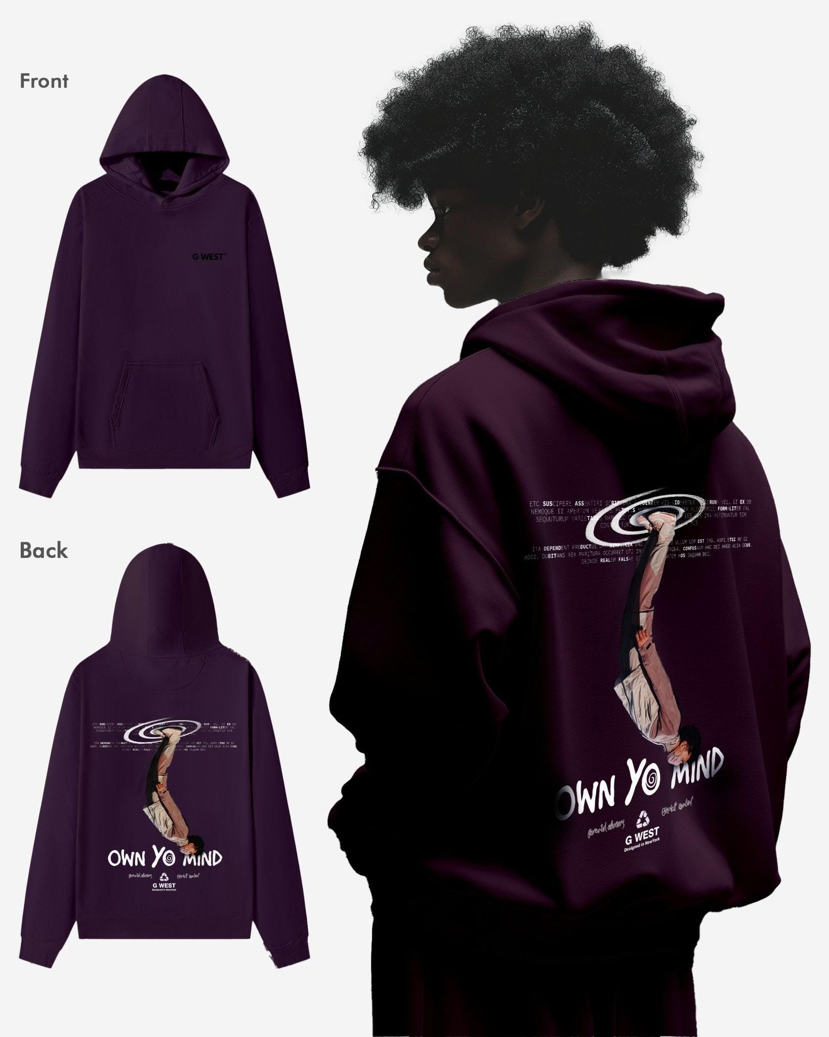 G WEST OWN YO MIND HEAVY PREMIUM OVERSIZED HOODIE - G West