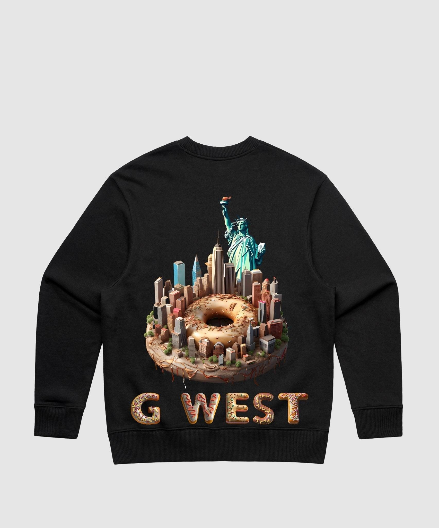 G WEST NYC DONUT HEAVY PREMIUM CREWNECK - 6 COLORS - G West