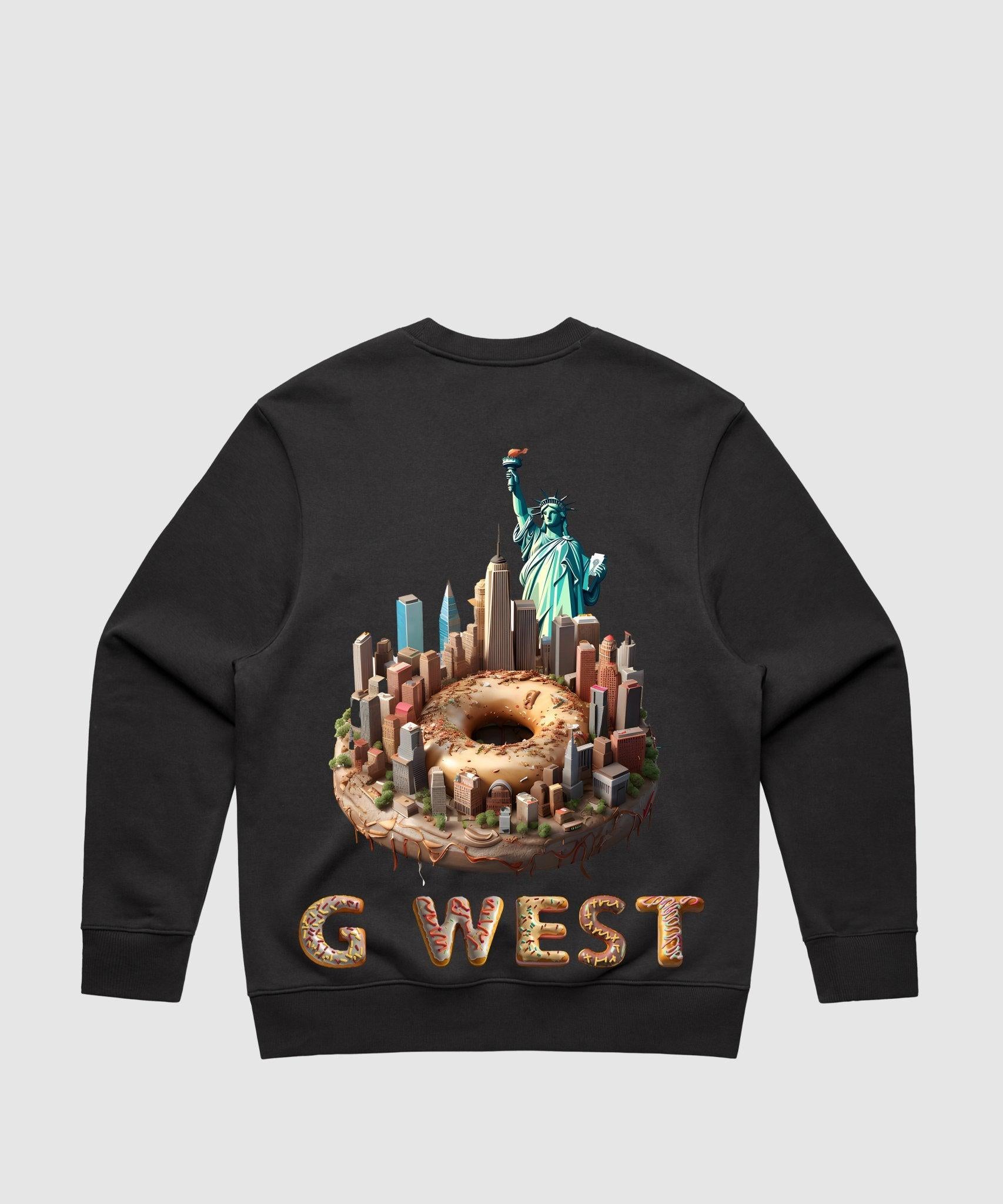 G WEST NYC DONUT HEAVY PREMIUM CREWNECK - 6 COLORS - G West