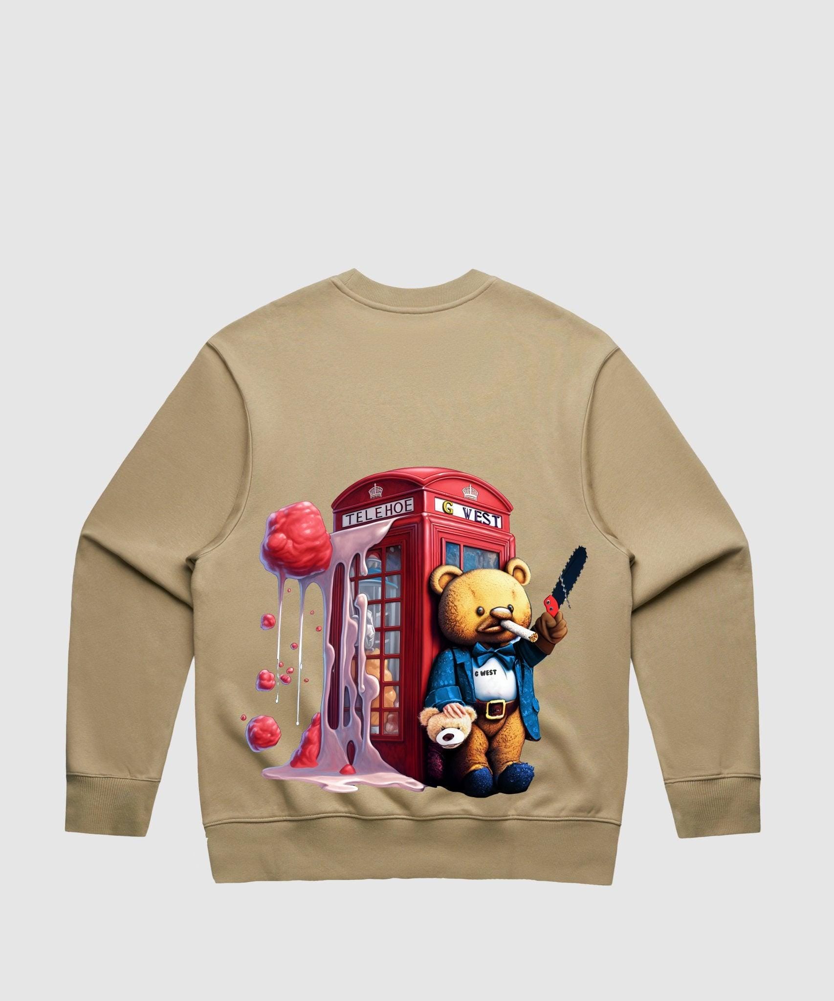 G WEST TEDDY BEAR BOOTH HEAVY PREMIUM CREWNECK - 6 COLORS - G West