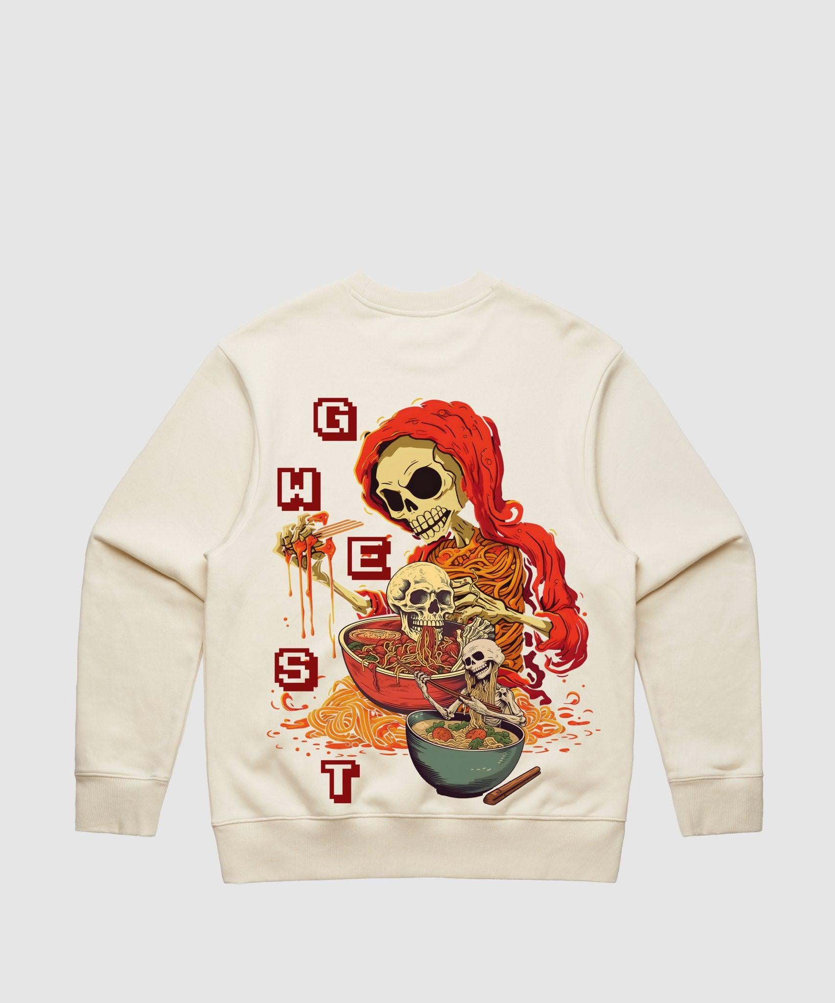 G WEST NOODLE SKELETON HEAVY PREMIUM CREWNECK - 6 COLORS - G West