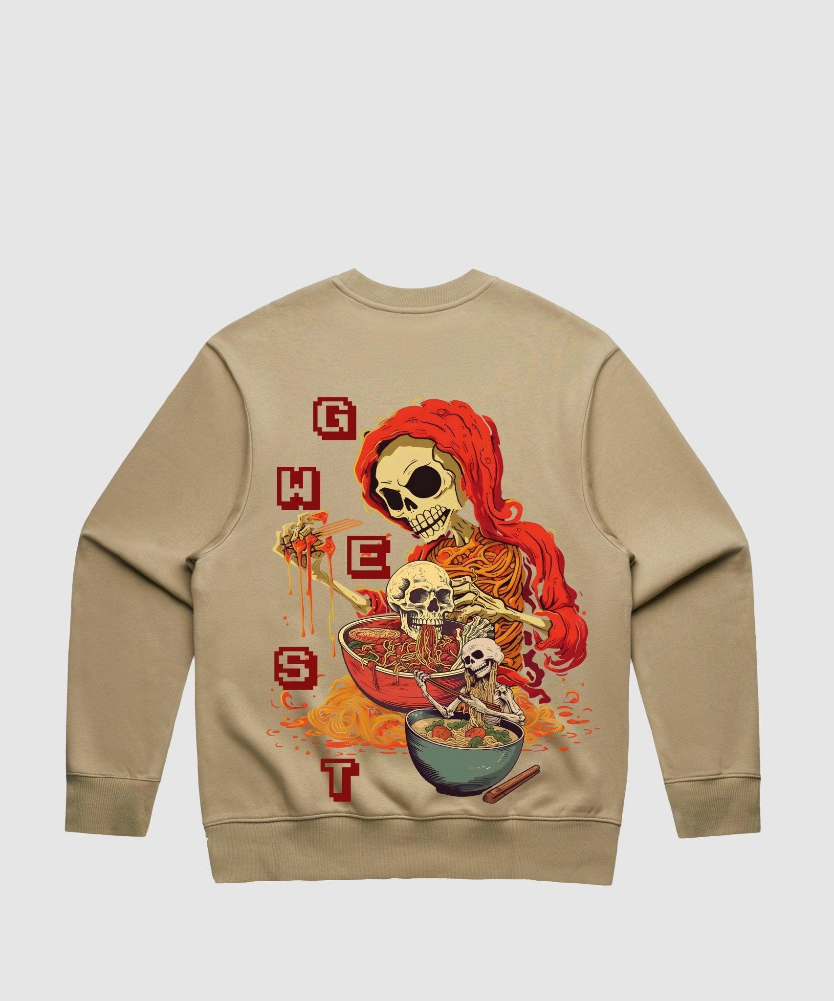 G WEST NOODLE SKELETON HEAVY PREMIUM CREWNECK - 6 COLORS - G West