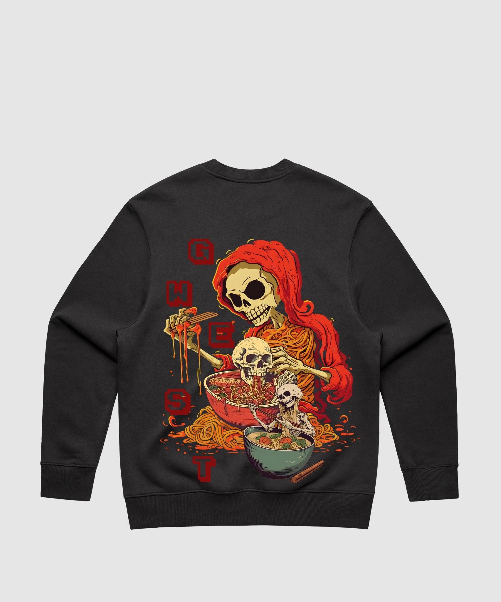 G WEST NOODLE SKELETON HEAVY PREMIUM CREWNECK - 6 COLORS - G West