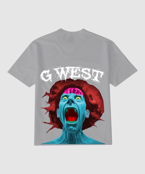 G WEST PREMIUM ERUPT BRAIN T-SHIRT : GWGTL7002 - 5 COLORS - G West