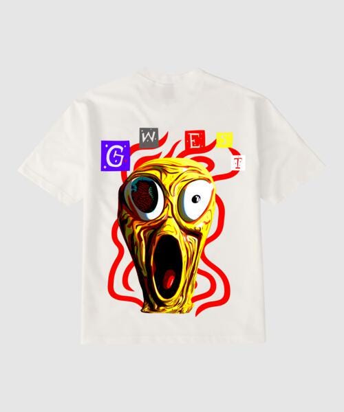 G WEST PREMIUM T SHIRT SCARY FACE : GWGTL7003 - 2 COLORS - G West