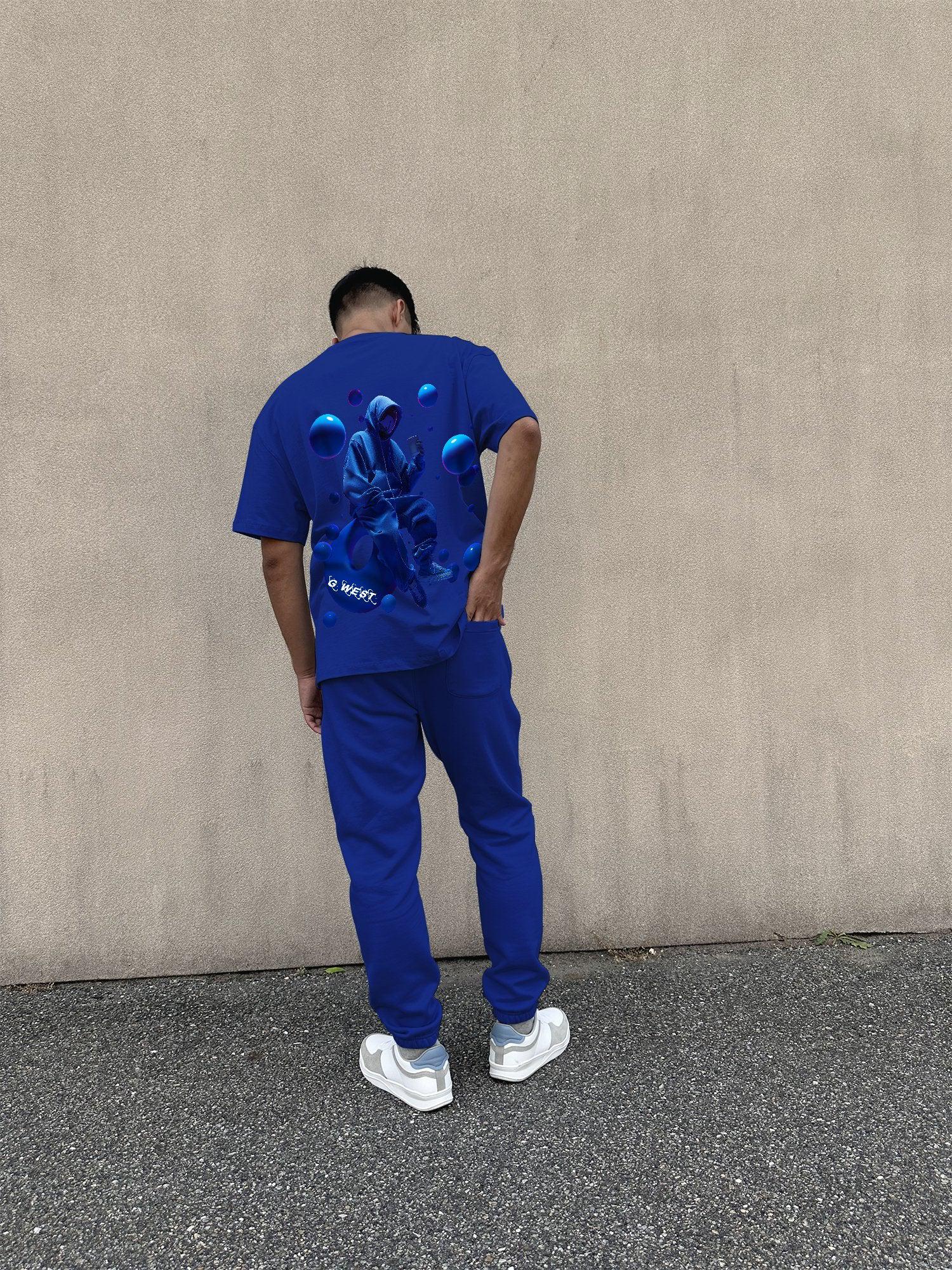 G WEST OVERSIZED BLUE MAN TEE - G West