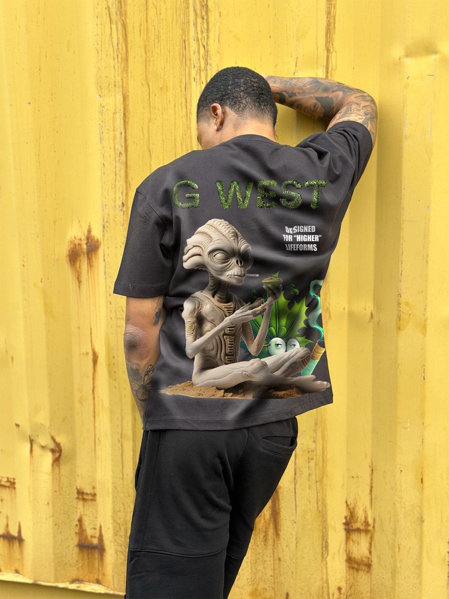 G WEST OVERSIZED DESIGNED FOR HIGHER LIFEFORMS TEE - G West