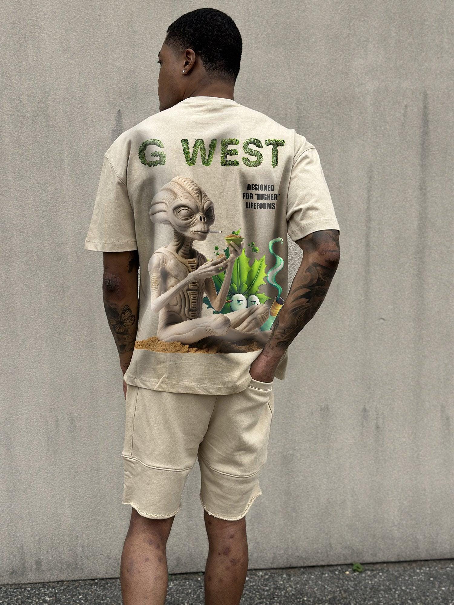 G WEST OVERSIZED DESIGNED FOR HIGHER LIFEFORMS TEE - G West