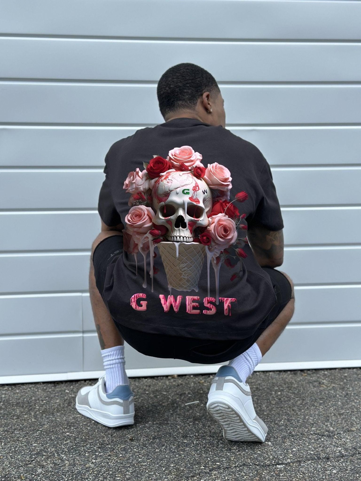 G WEST OVERSIZED ICE CREAM SKULL TEE - G West