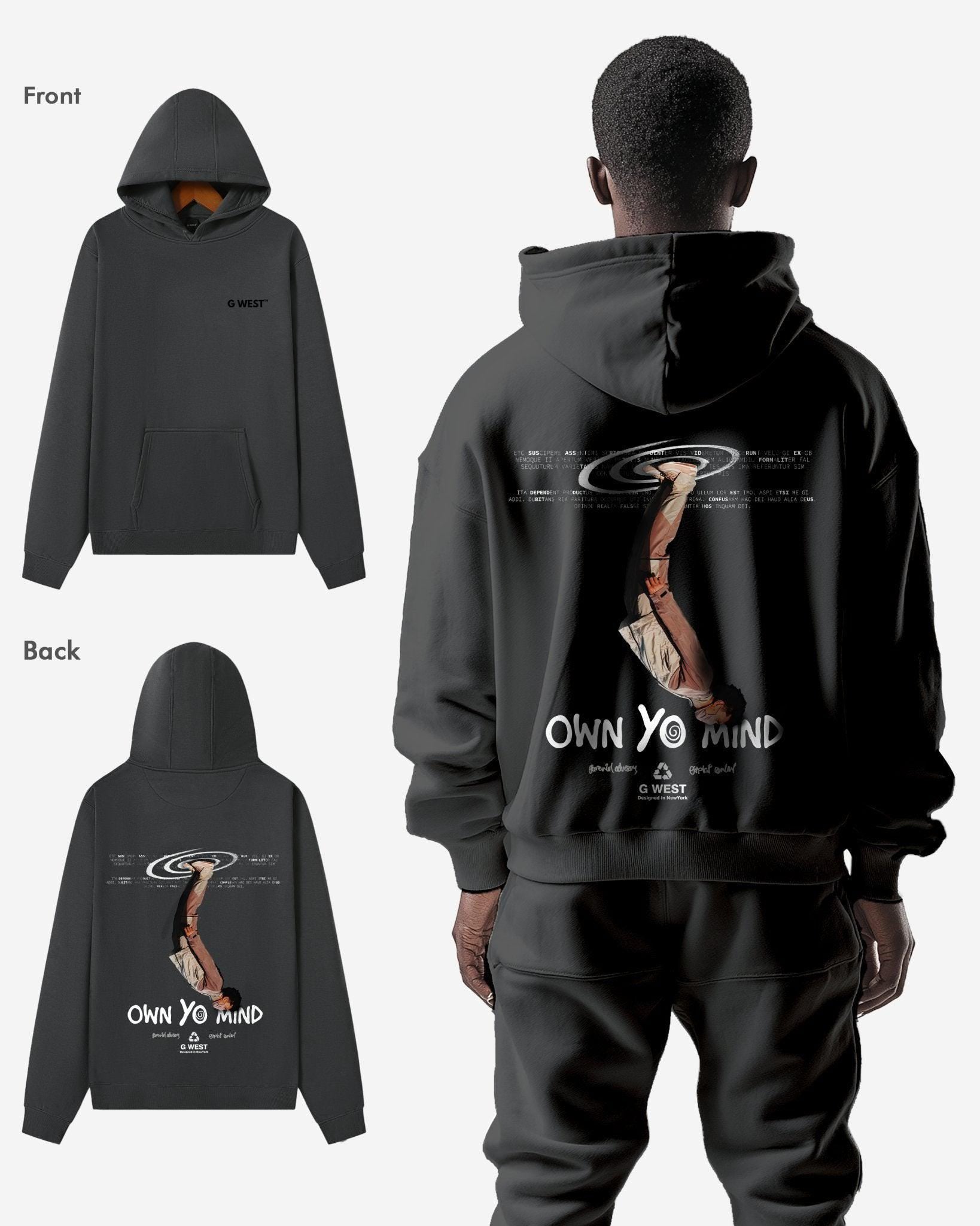 G WEST OWN YO MIND HEAVY PREMIUM OVERSIZED HOODIE - G West