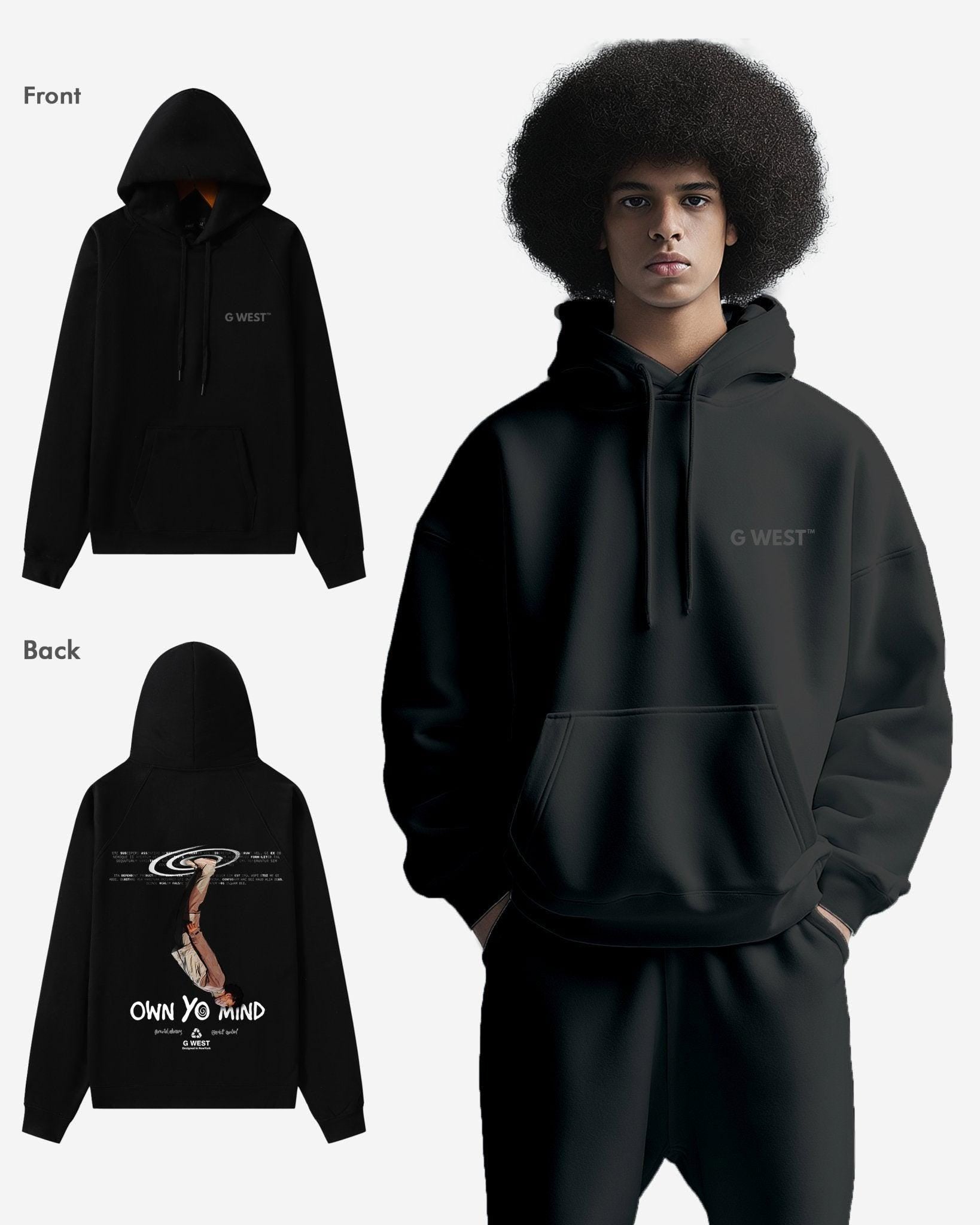 G WEST OWN YO MIND HEAVY PREMIUM OVERSIZED HOODIE - G West