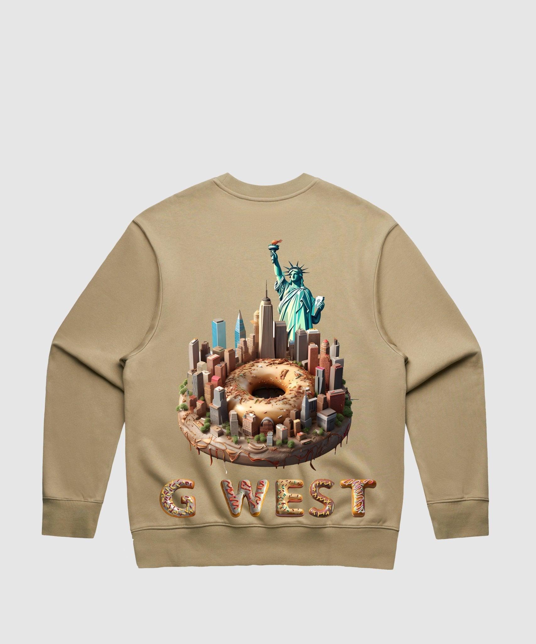 G WEST NYC DONUT HEAVY PREMIUM CREWNECK - 6 COLORS - G West