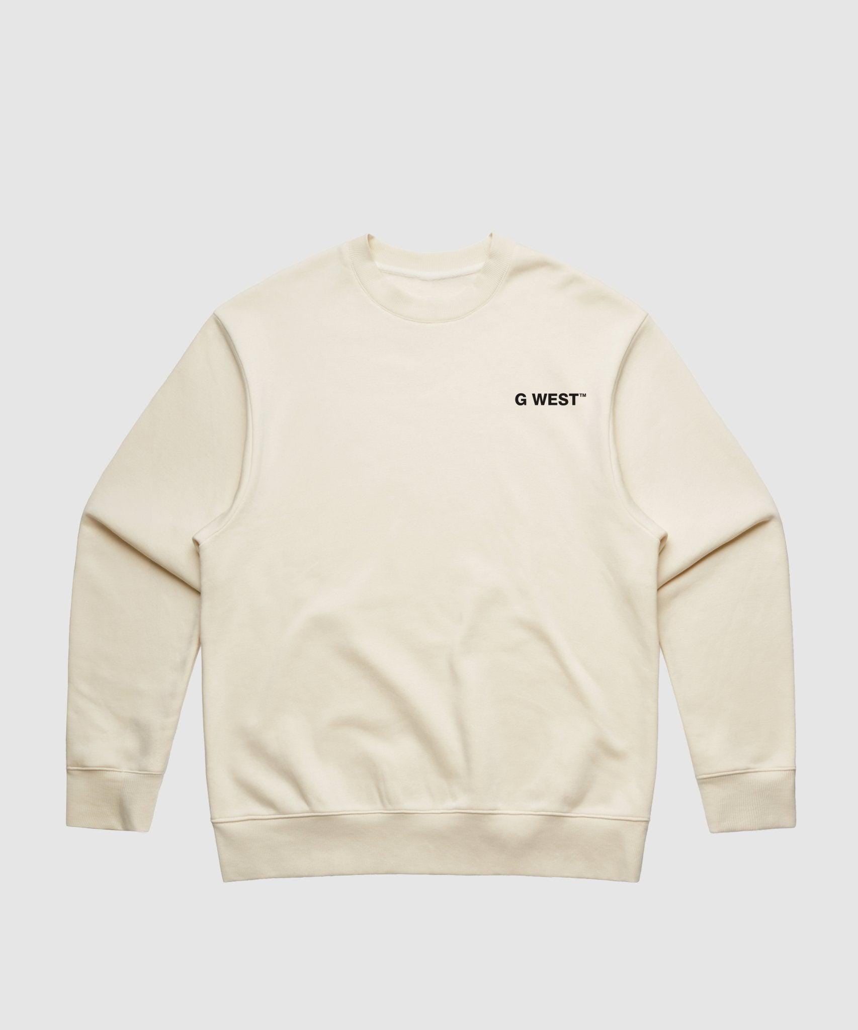 G WEST NEWSPAPER HEAVY PREMIUM CREWNECK - 6 COLORS - G West