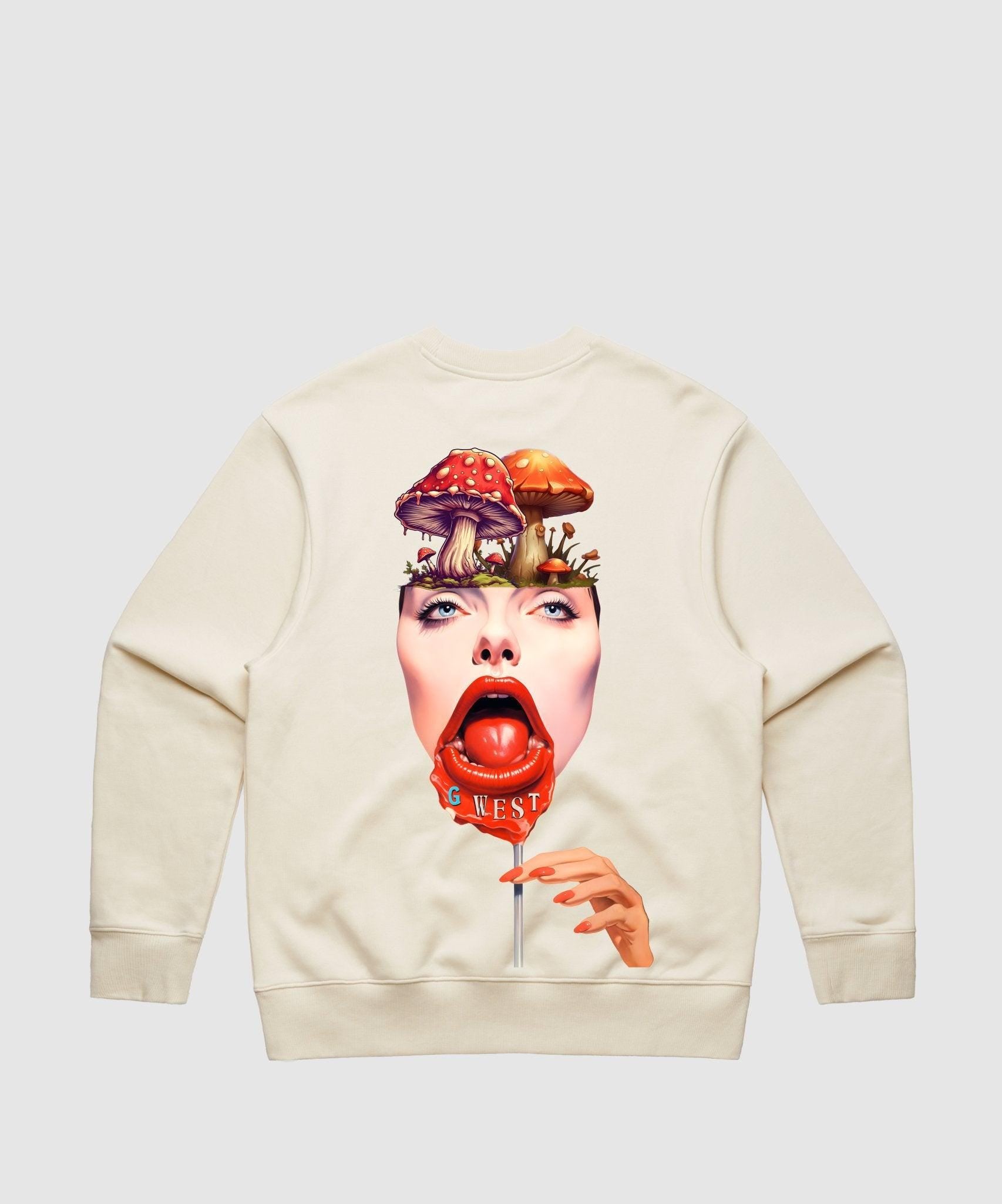 G WEST MUSHROOM LOLLIPOP HEAVY PREMIUM CREWNECK - 6 COLORS - G West