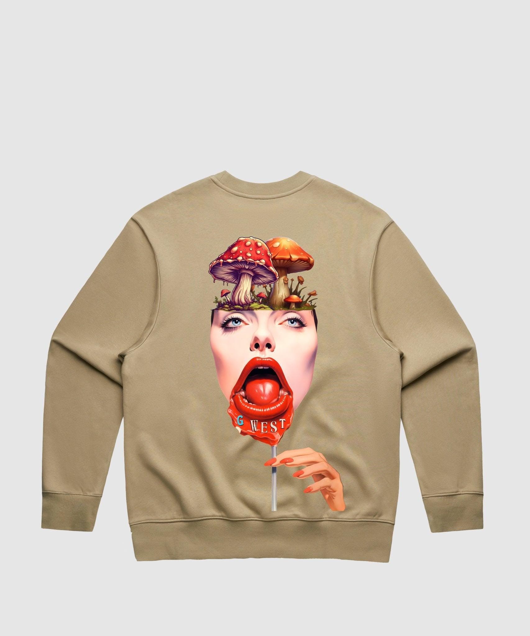 G WEST MUSHROOM LOLLIPOP HEAVY PREMIUM CREWNECK - 6 COLORS - G West