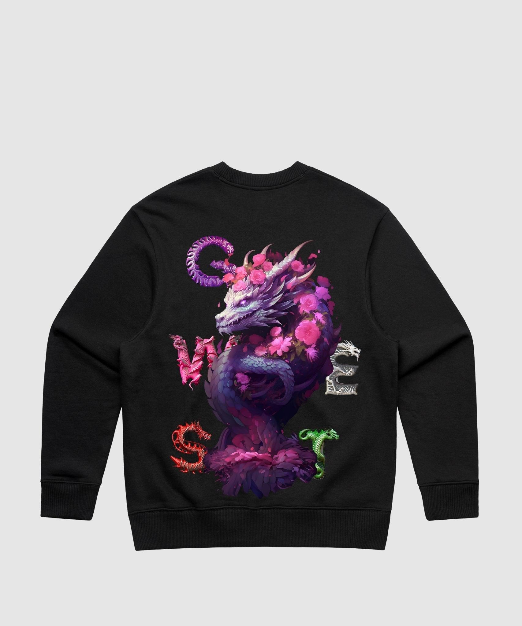 G WEST PURPLE DRAGON HEAVY PREMIUM CREWNECK - 6 COLORS - G West